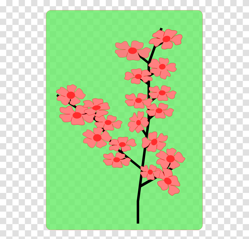 Download Sakura Flower Vector Clipart Cherry Blossom Clip Art, Green, Plant, Petal, Spring Transparent Png