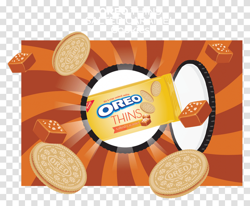 Download Salted Caramel Oreos Oreo, Advertisement, Bread, Food, Poster Transparent Png