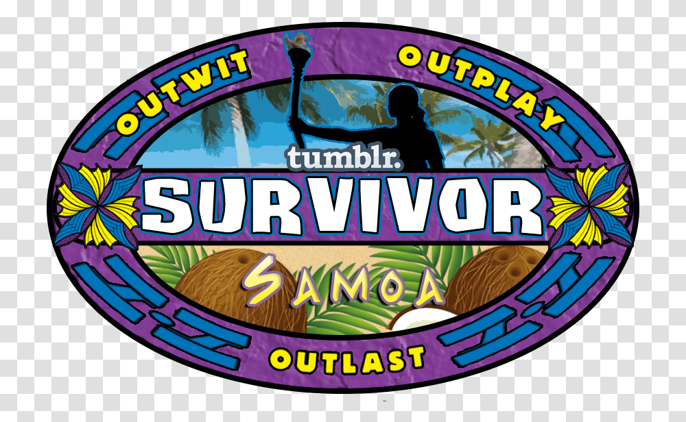 Download Samoa Logo Survivor, Person, Theme Park, Amusement Park, Crowd Transparent Png