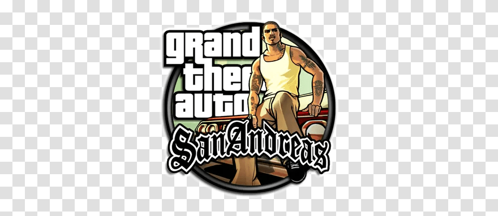 Download San Andreas Stickers For Whatsapp Apk Free Gta San Andreas Logo, Person, Human, Grand Theft Auto, Flyer Transparent Png