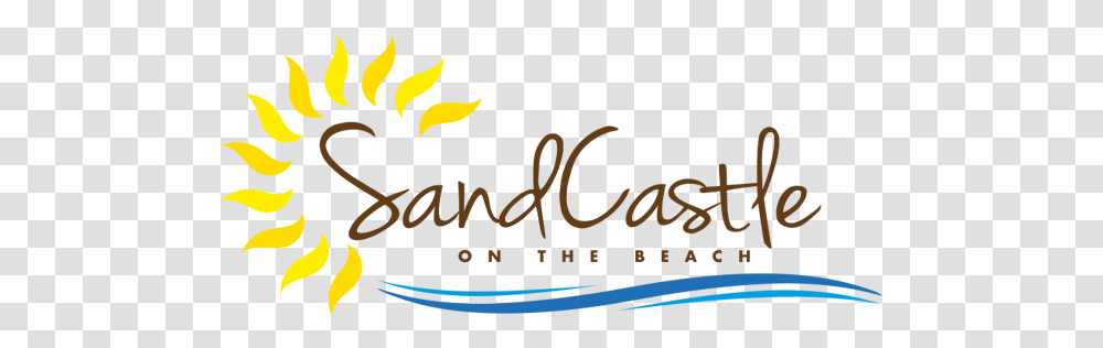 Download Sand Castle Beach Logo Image Sand Castle On The Beach Logo, Text, Handwriting, Label, Calligraphy Transparent Png