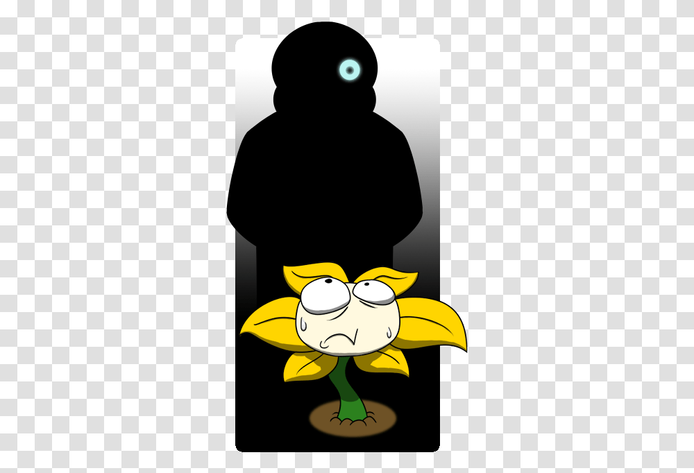 Download Sans And Flowey Image With Sans From Undertale Meets Ash From Pokemon, Graphics, Art, Face, Plant Transparent Png