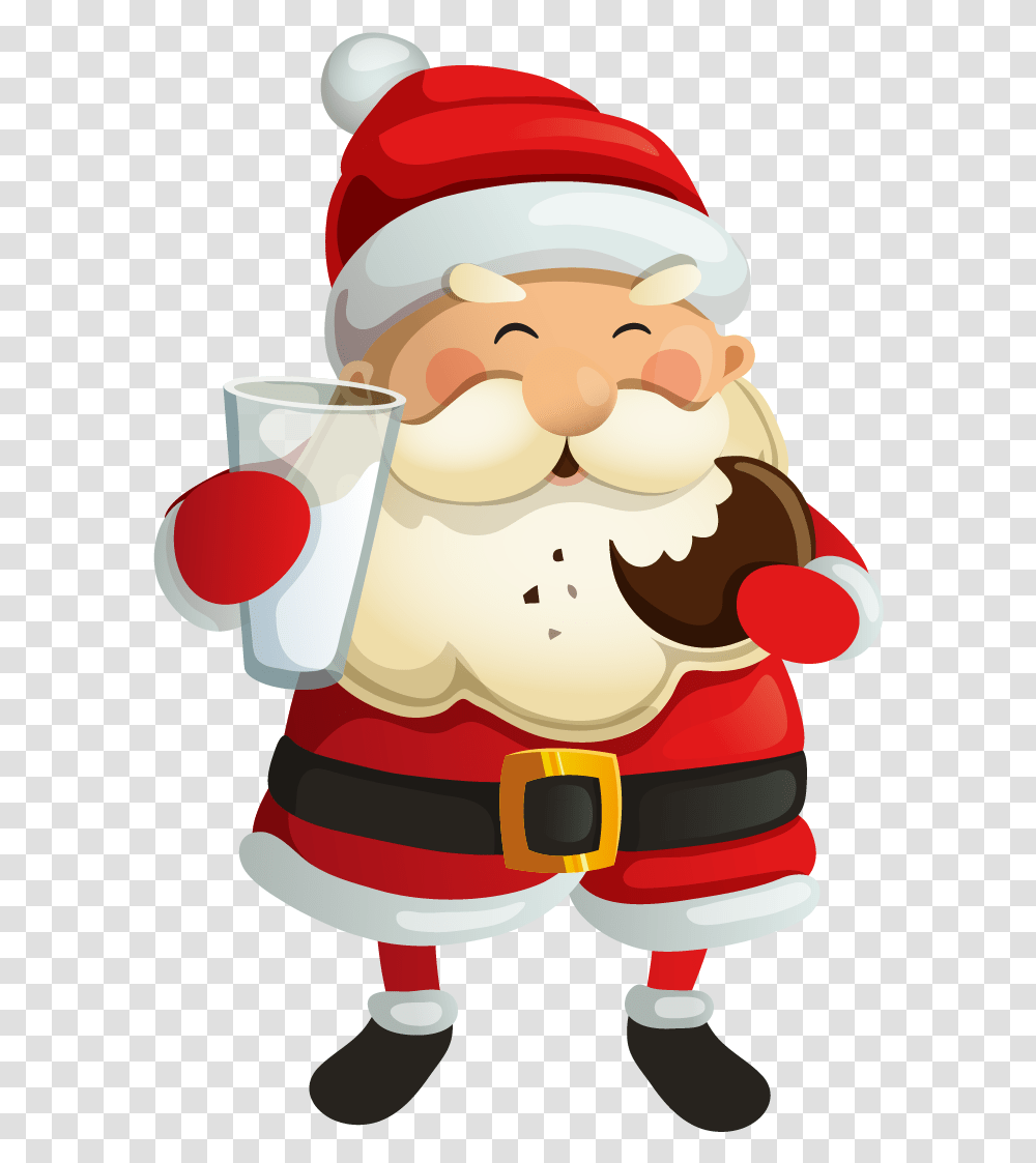 Download Santa Claus Food For Christmas Clipart Christmas Clipart Background Free, Costume, Toy, Eating, Beverage Transparent Png