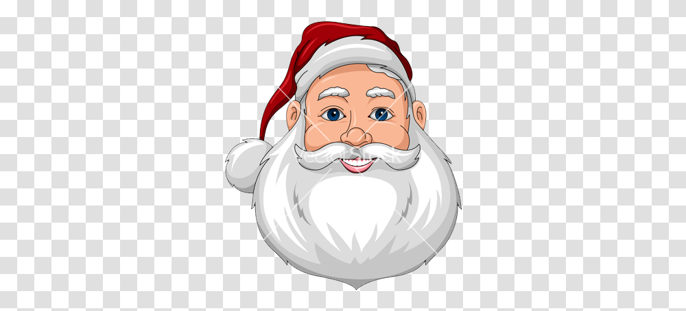 Download Santa Happy Face Front Vector 1083958 Santa Claus Santa Claus Cartoon Happy Face, Head, Helmet, Clothing, Apparel Transparent Png