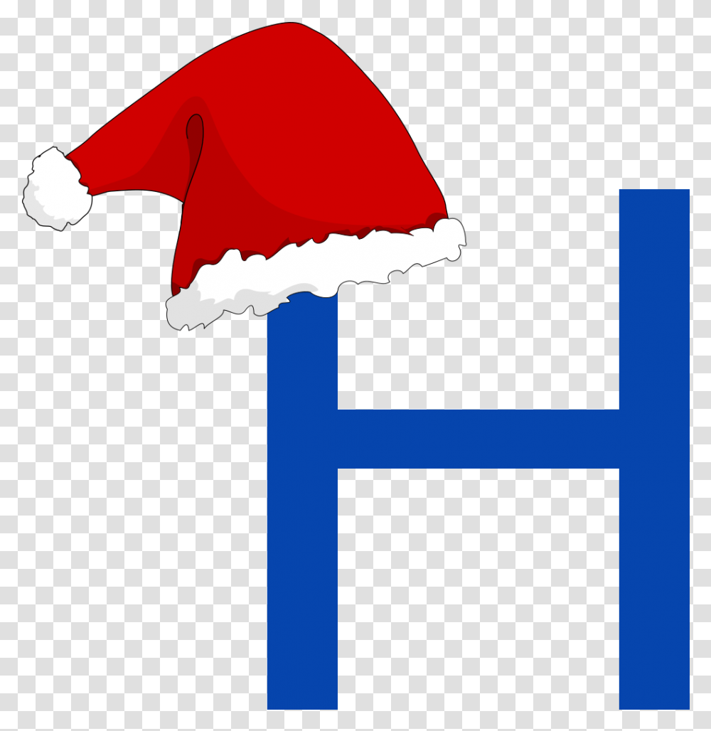Download Santa Hat H Christmas Green Hat Full Size Santa Hat Clip Art, Cross, Symbol, Sleeve, Clothing Transparent Png