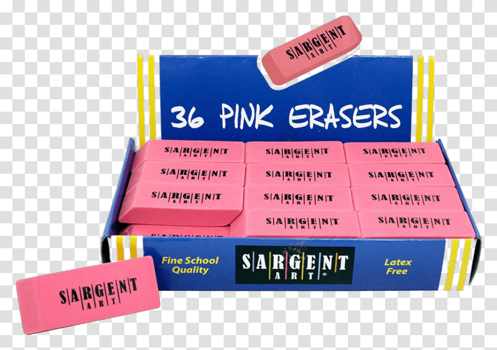 Download Sargent Art Eraser Eraser, Rubber Eraser, Gum Transparent Png