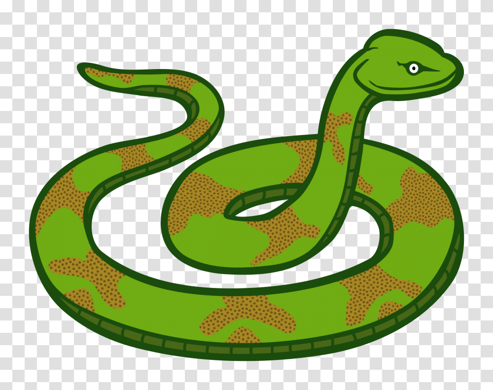 Download Scary Snake Clipart Clipart Of A Snake, Animal, Reptile, Green Snake Transparent Png