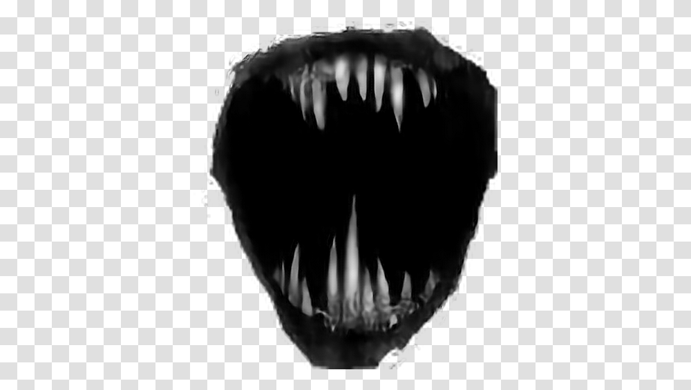 Download Scary Teeth Svg Black And Scary Mouth, Lip, Animal, Shark, Sea Life Transparent Png