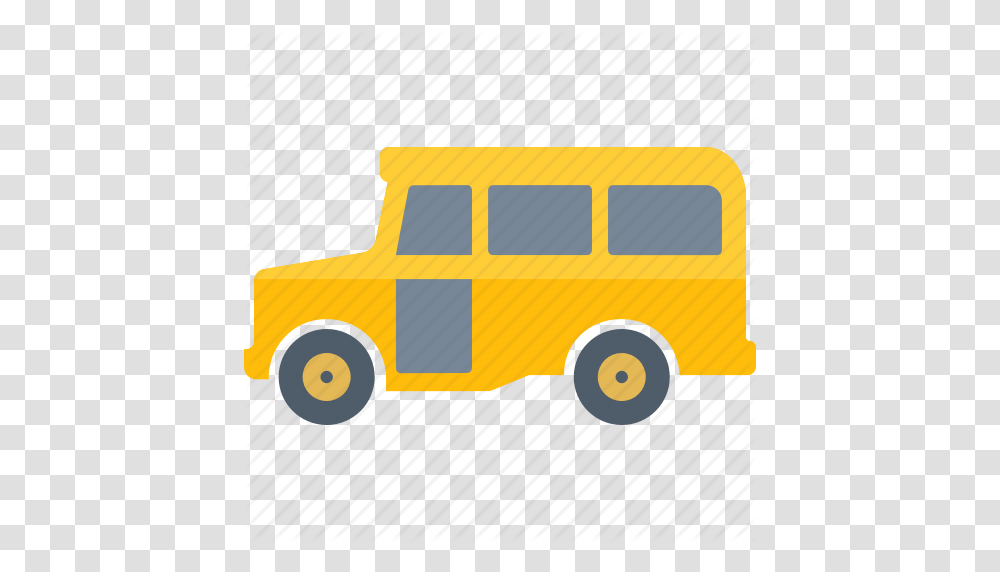 Download School Bus Flat Icon Clipart School Bus Taxi Bustaxi, Vehicle, Transportation, Car, Automobile Transparent Png