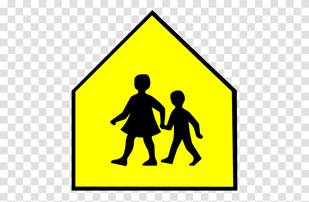 Download School Crossing Sign Vector Clipart School Zone Clip Art, Person, Human, Road Sign Transparent Png