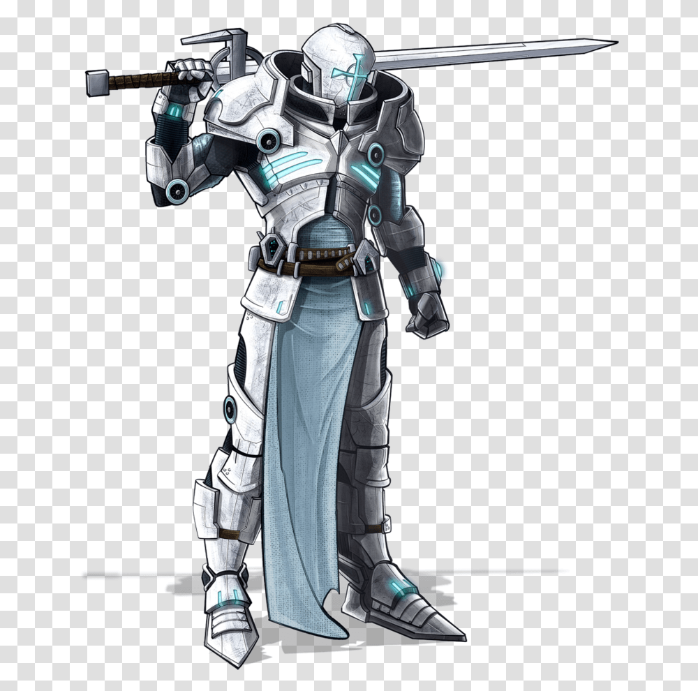 Download Sci Fi Warrior File Sci Fi Knight Armor, Toy, Helmet, Clothing, Person Transparent Png