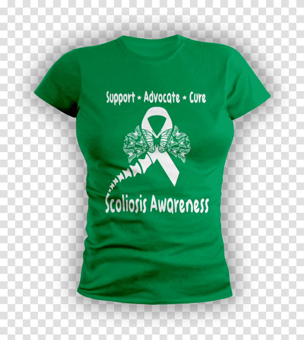 Download Scoliosis Awareness Ribbon Color Scoliosis Active Shirt, Clothing, Apparel, T-Shirt, Sleeve Transparent Png