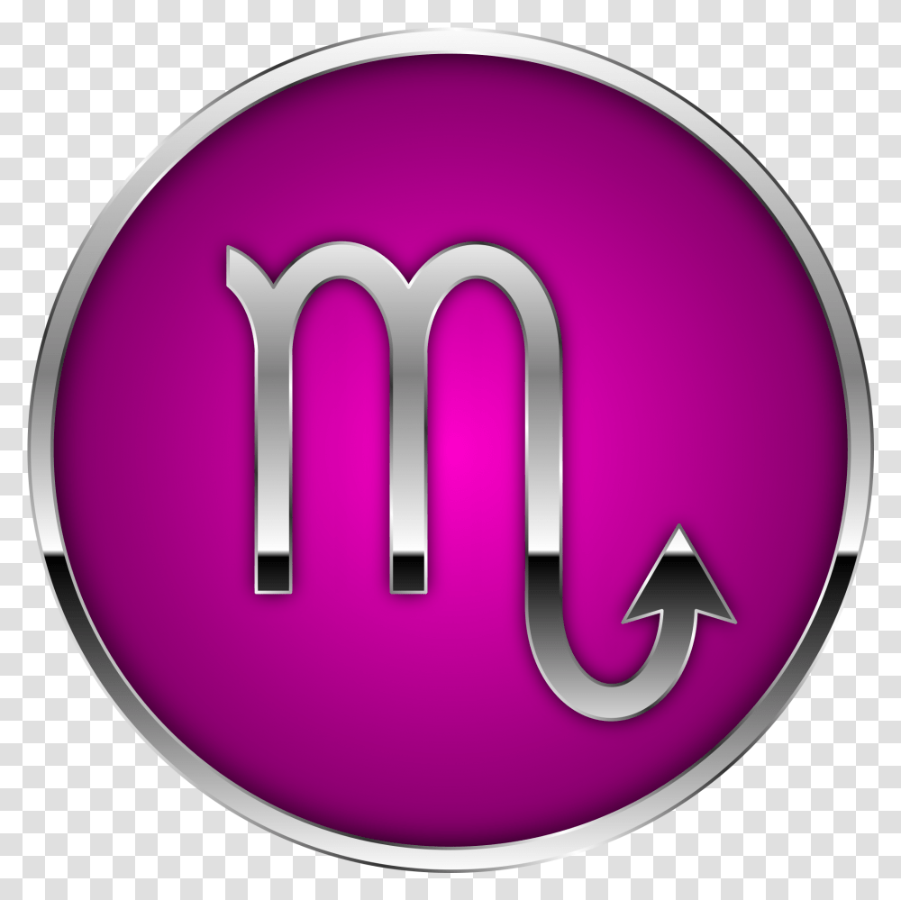 Download Scorpio Symbol Image For Free Purple Scorpio Symbol, Logo, Trademark, Badge Transparent Png