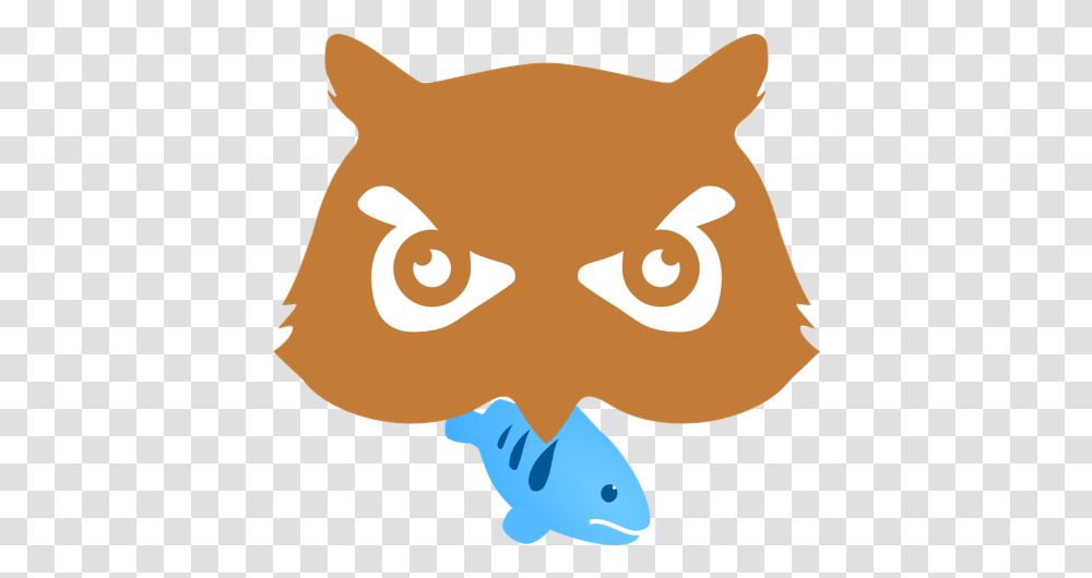 Download Scout Owl Logo Eating Cod Fish Clip Art Cod, Animal, Mammal, Pet, Food Transparent Png