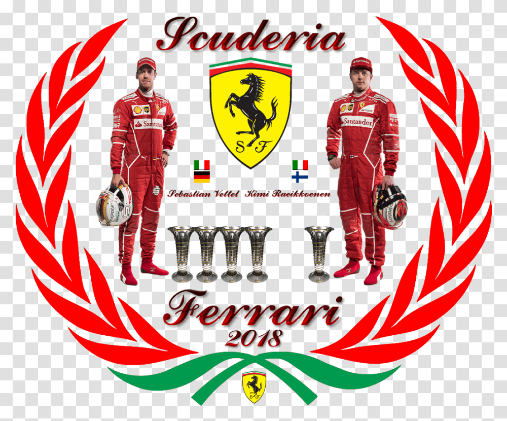 Download Scuderia Ferrari Logo Laurel Wreath, Person, Astronaut, Armor, Symbol Transparent Png