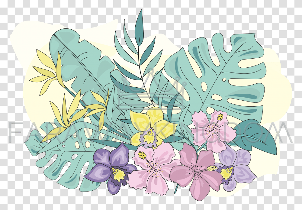 Download Sea Flowers Clipart Hd Uokplrs Flores Para Scrapbook Para Bebe, Graphics, Floral Design, Pattern, Plant Transparent Png
