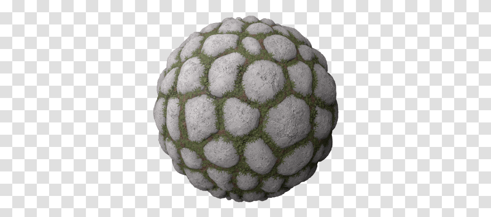 Download Seamless Cobblestone Material With Grass Circle, Plant, Sphere, Fruit, Food Transparent Png