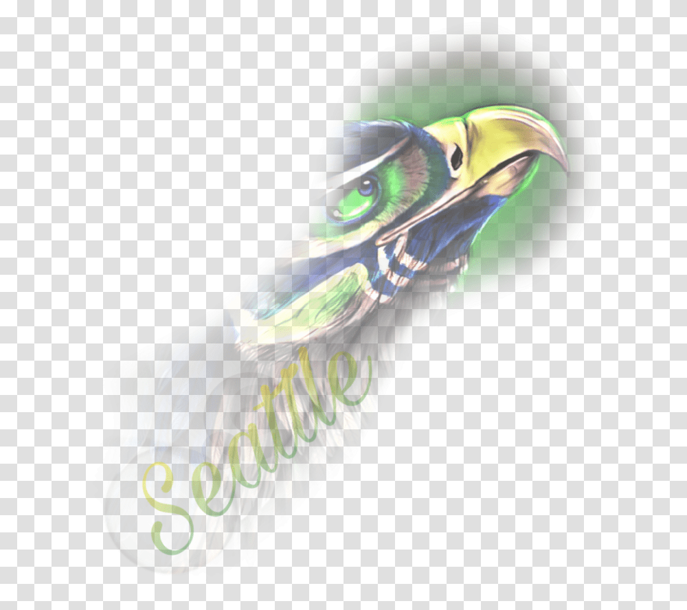 Download Seattle Rickallan Kewl Seahawks Seahawk Bird, Animal, Pattern, Graphics, Art Transparent Png