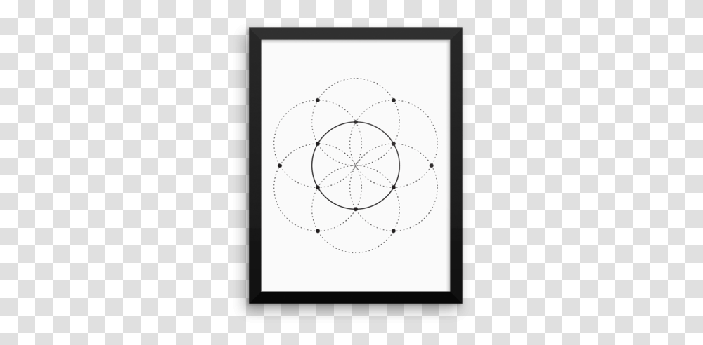 Download Seed Of Life With Triangle Line Art, Rug, Pattern, Plot, Spiral Transparent Png