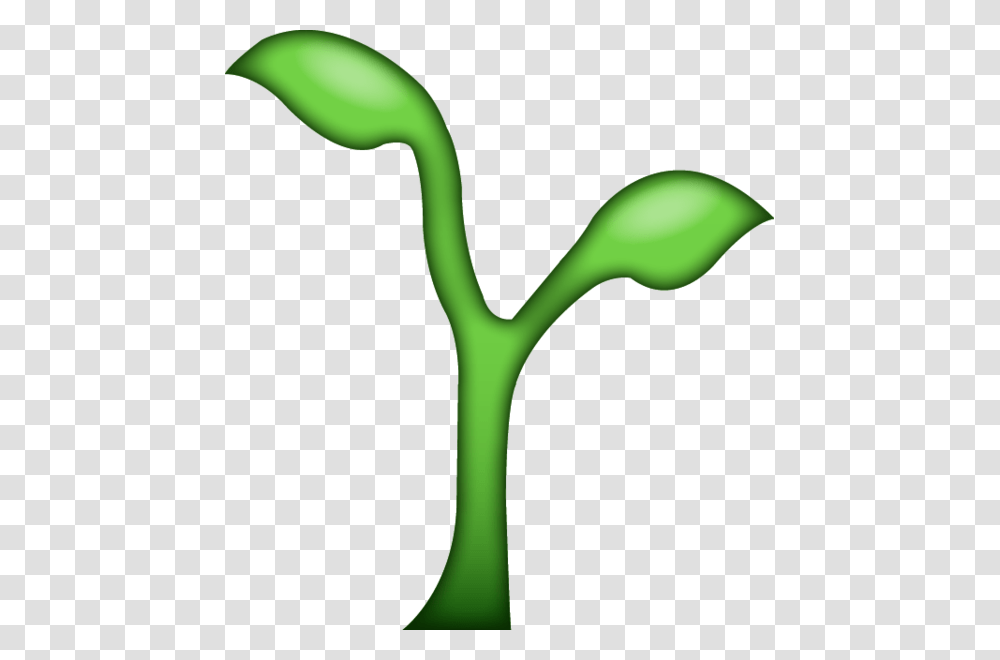 Download Seedling Emoji Image In Emoji Island, Spoon, Cutlery, Green, Plant Transparent Png