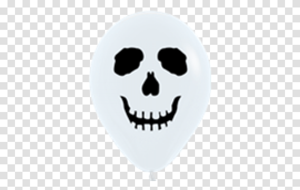 Download Sempertex 12 Skull Face White Black Balloon Halloween Decorations, Soccer Ball, Team Sport, Sports, Plectrum Transparent Png