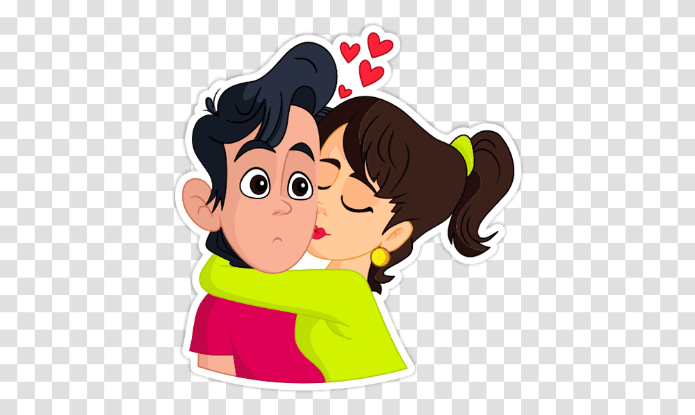 Download Send Love Cartoon Couple Full Size Cartoon Love Couple, Hug, Graphics, Make Out, Drawing Transparent Png