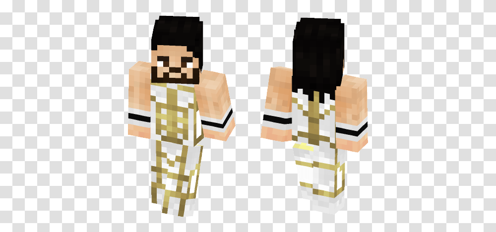 Download Seth Rollins White & Gold Minecraft Skin For Free Fictional Character, Clothing, Apparel, Robe, Fashion Transparent Png