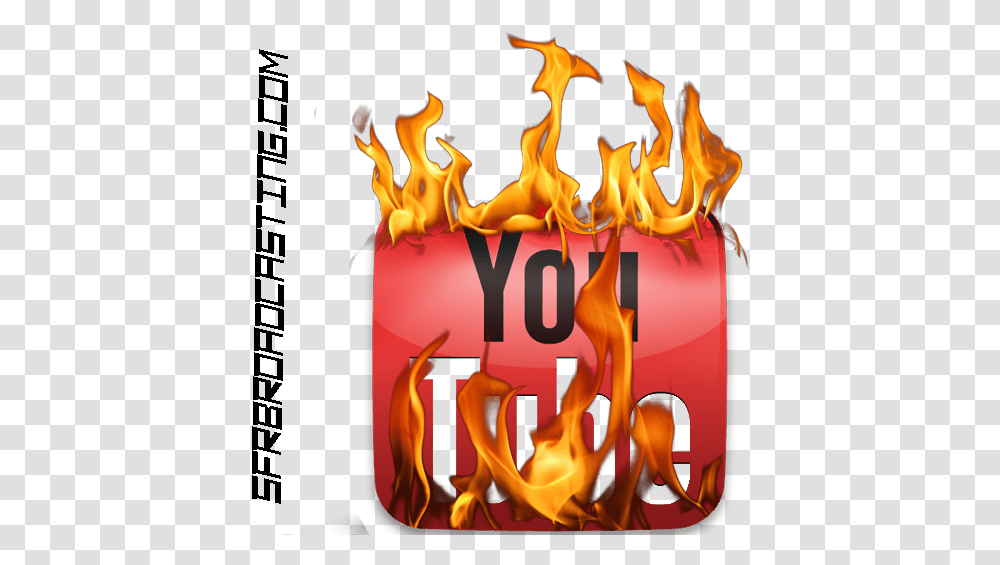 Download Share This Image Youtube Logo Fire Image Fire Effect, Flame Transparent Png