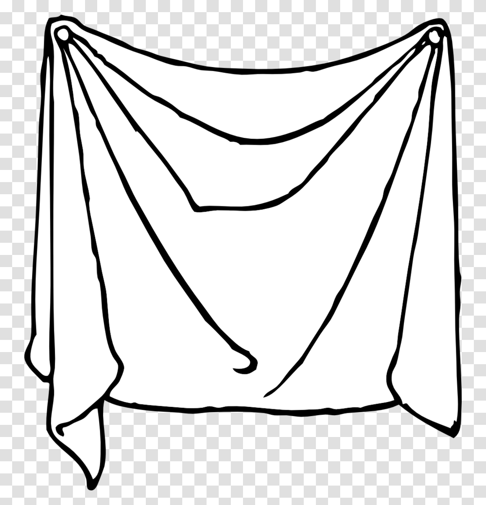 Download Sheet Black And White Clipart Bed Sheets Clip Art Line, Blouse, Apparel, Pillow Transparent Png