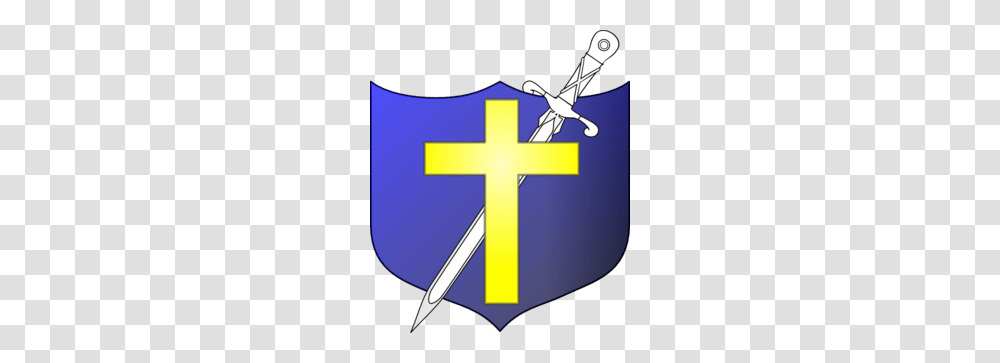 Download Shield With Cross Clipart Christian Clip Art Clip Art, Legend Of Zelda, Crucifix, Statue Transparent Png