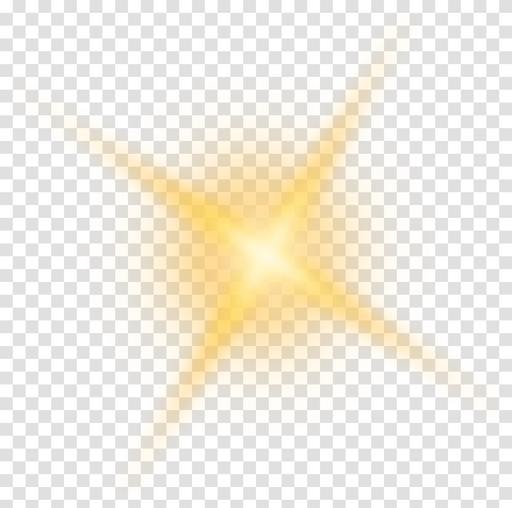 Download Shine Golden Light Effect Sunlight Element Hq Echinoderm, Outdoors, Nature, Symbol, Sky Transparent Png