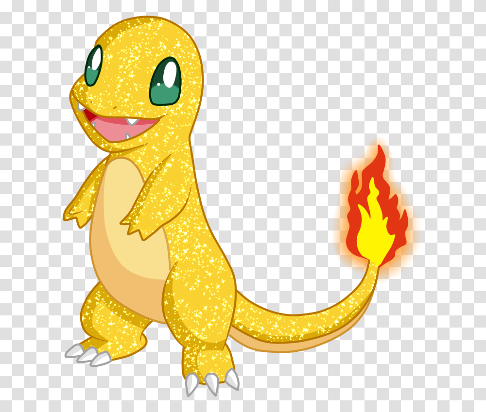 Download Shiny Charmander Clip Art Gold Charmander, Animal, Mammal, Toy, Gecko Transparent Png