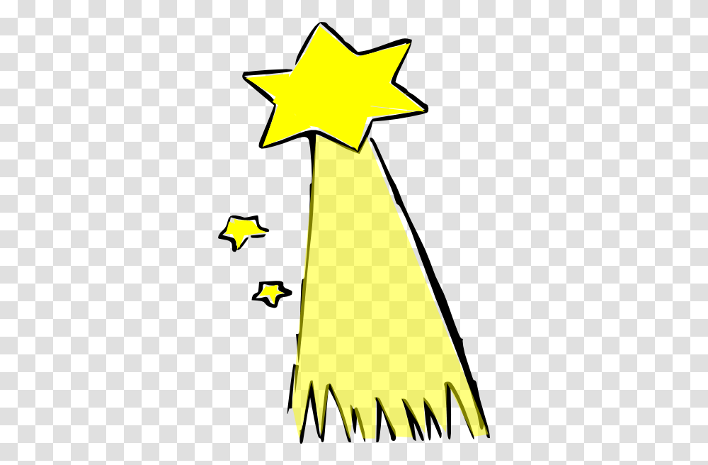 Download Shooting Star Clipart Big Yellow Shooting Star Shooting Star Clipart, Symbol, Star Symbol, Cross, Sign Transparent Png