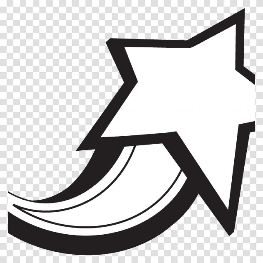 Download Shooting Star Clipart Black Shooting Star Clip Art, Symbol, Axe, Tool, Star Symbol Transparent Png