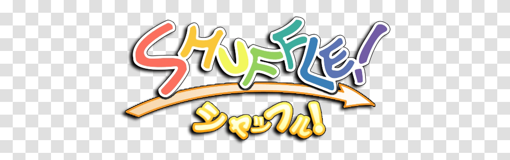 Download Shuffle Anime Logo Full Size Image Pngkit Shuffle Anime Logo, Text, Label, Dynamite, Crowd Transparent Png