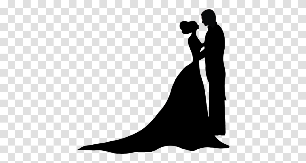 Download Silhouette Bride And Groom Clipart Bridegroom Clip Art, Outdoors, Nature, Leisure Activities, Crowd Transparent Png