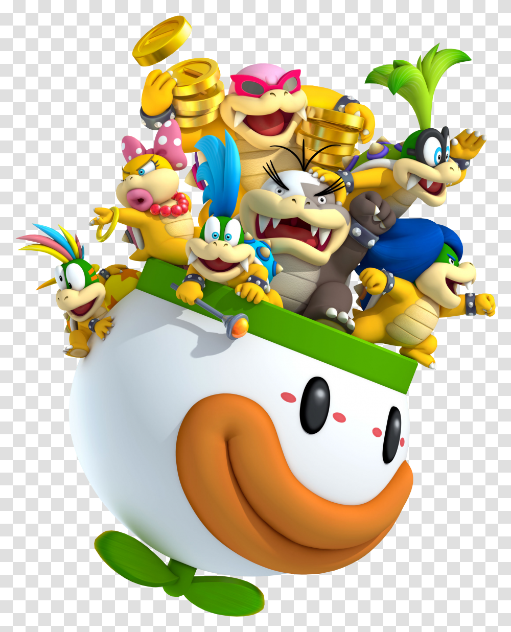 Download Siliconera New Super Mario Bros Image Koopalings In Clown Car Transparent Png