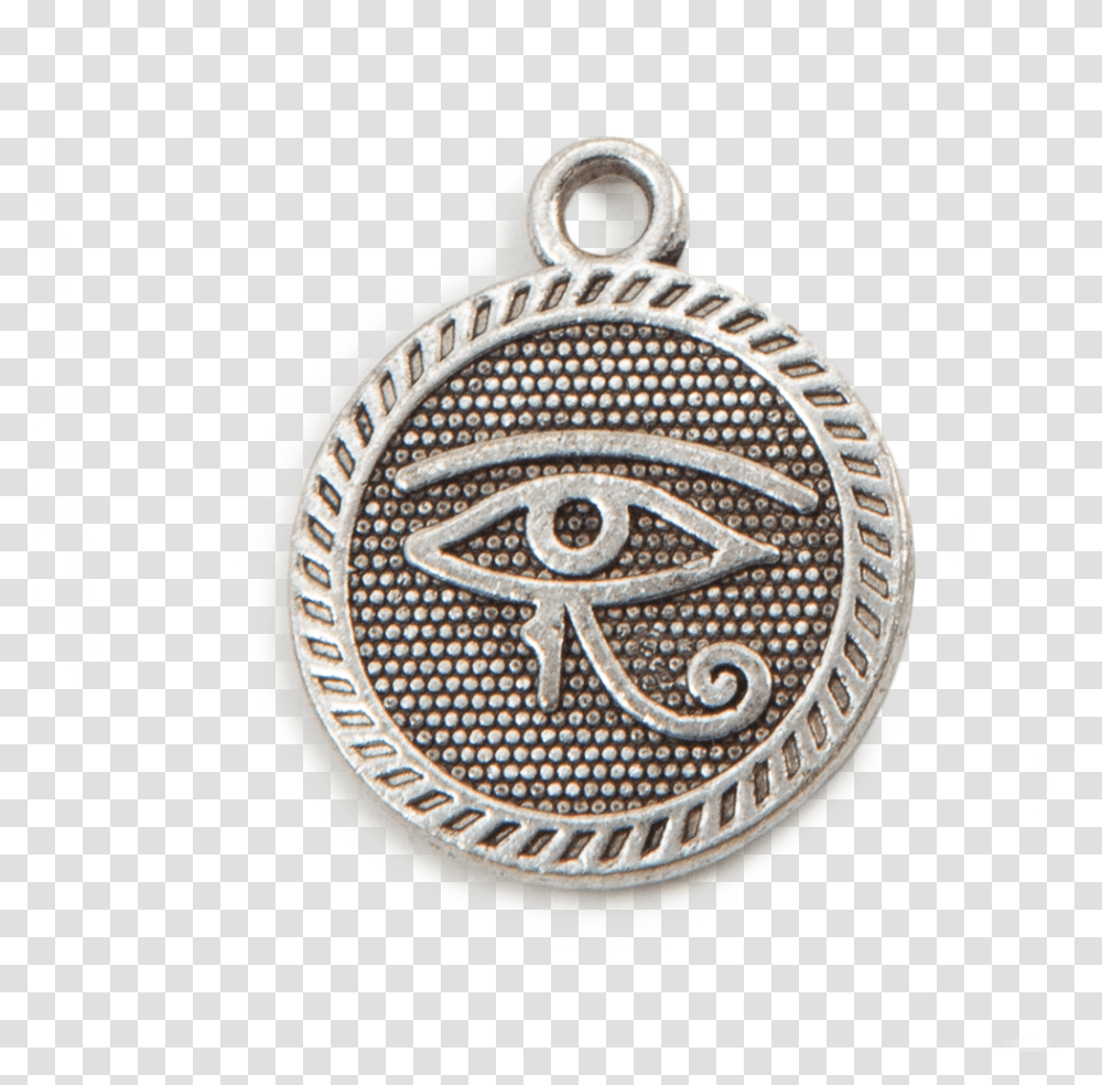 Download Silver Eye Of Horus Charm House Music Record Label, Pendant, Locket, Jewelry, Accessories Transparent Png