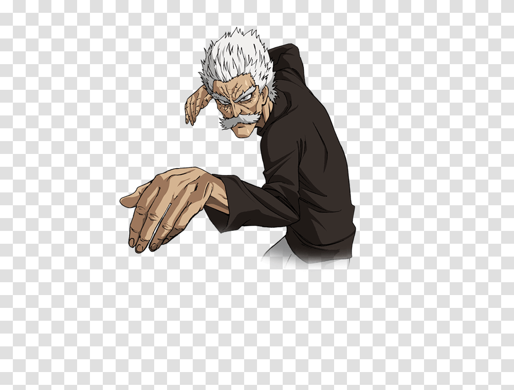 Download Silver Fang Anime Artwork Bang One Punch Man One Punch Man Characters Bang, Person, Kneeling, Clothing, Photography Transparent Png