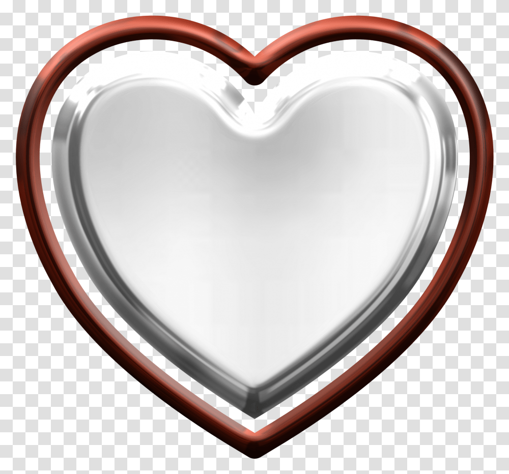 Download Silver Hearts Red Silver Heart Full Size Metal Heart, Sink Transparent Png