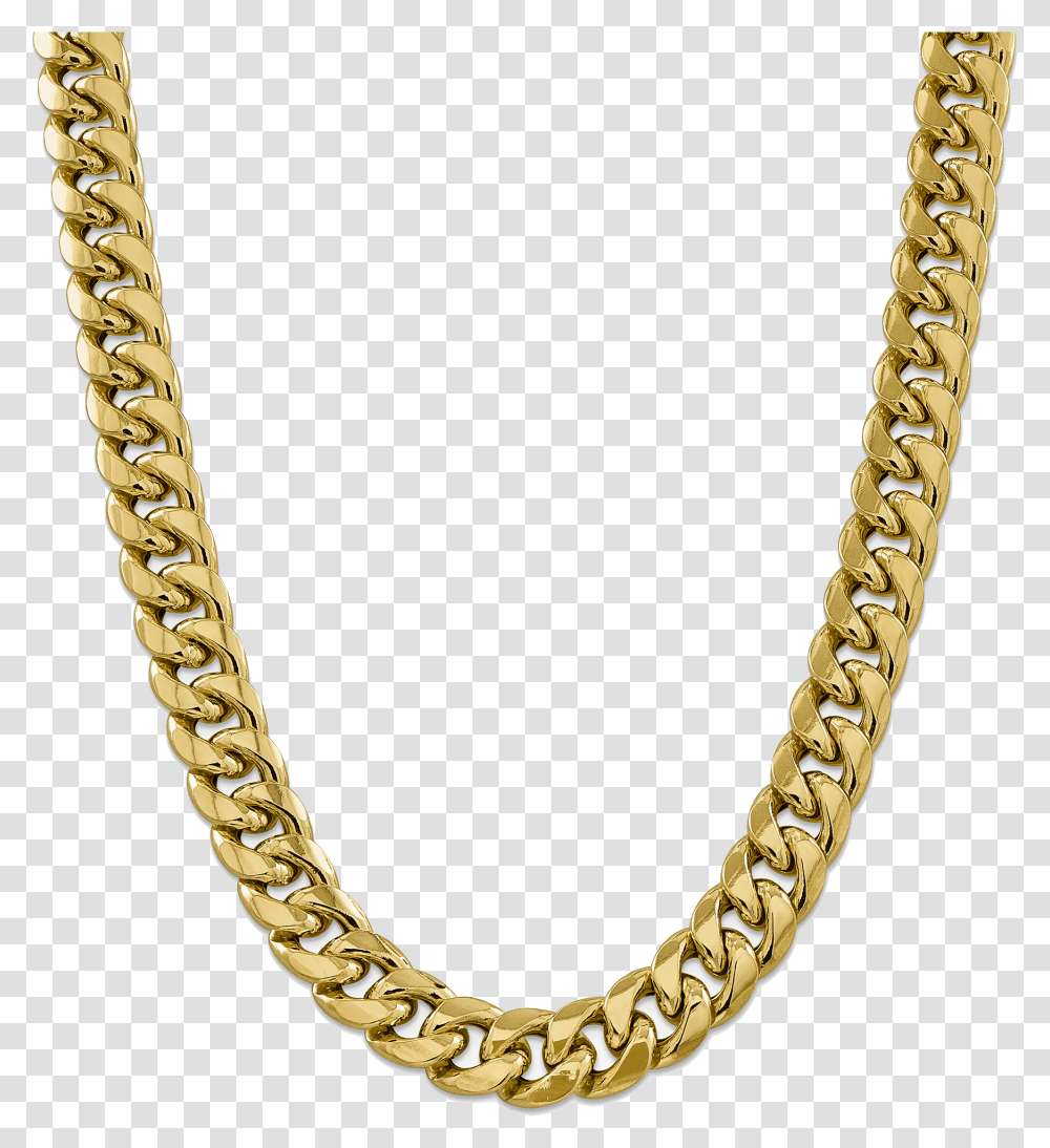 Download Silver & Gold Chains Cuban Chain Full Size 18k Cuban Link Chain, Bracelet, Jewelry, Accessories, Accessory Transparent Png