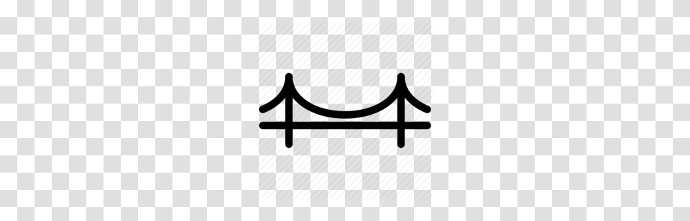 Download Simple Bridge Clipart Computer Icons Clip Art, Silhouette, Alphabet, Fence Transparent Png
