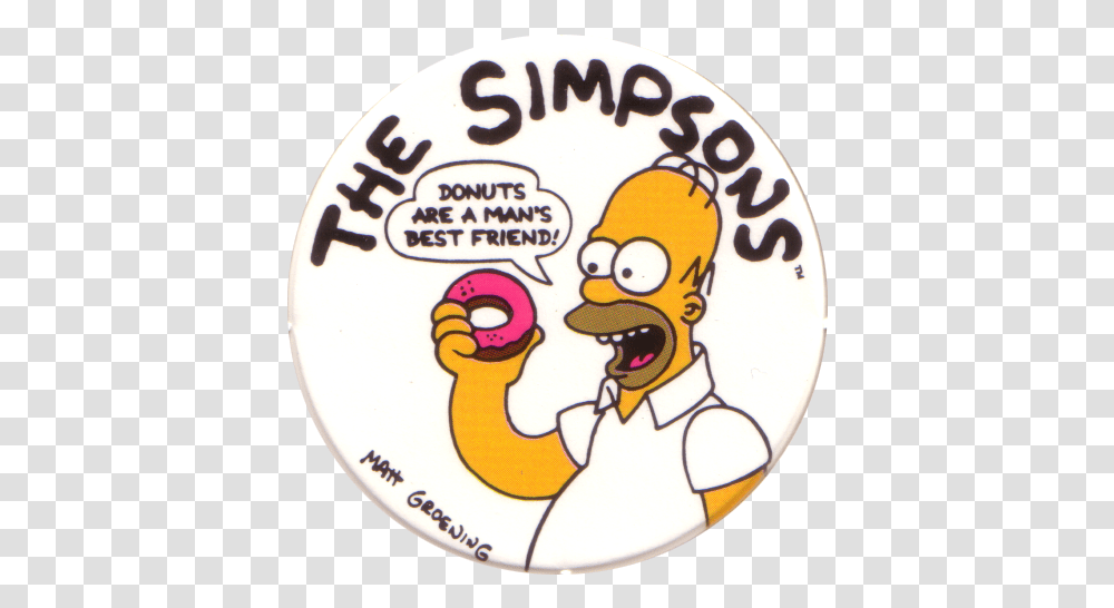 Download Simpsons 02 Homer Simpson Cartoon, Label, Text, Sticker, Logo Transparent Png