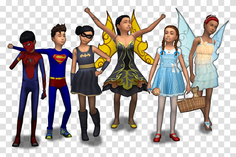 Download Sims Clothing Halloween Kids Sims 4 Halloween Costumes, Person, Dance Pose, Leisure Activities, Girl Transparent Png