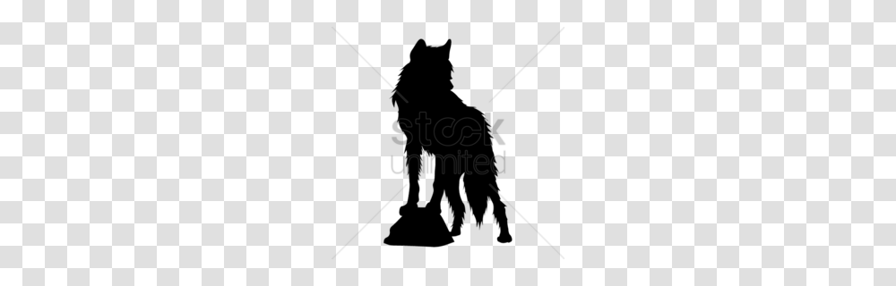 Download Sitting Wolf Silhouette Clipart Dog Silhouette, Cowbell, Steamer, Wand Transparent Png