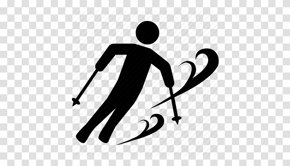 Download Ski Icon Clipart Skiing Computer Icons Clip Art Skiing, Piano, Pedestrian, Silhouette, Suit Transparent Png