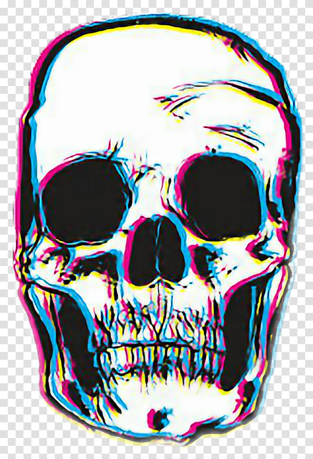 Download Skull Tumblr Image Calavera, Purple, Person, Graphics, Art Transparent Png