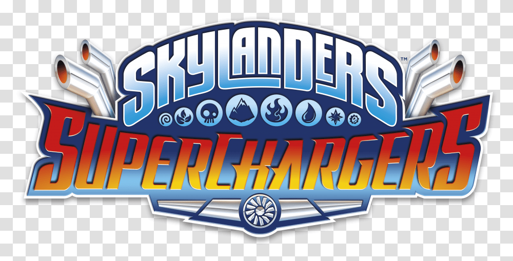 Download Skylanders Superchargers Logo Skylanders Superchargers Logo, Word, Text, Tire, Symbol Transparent Png