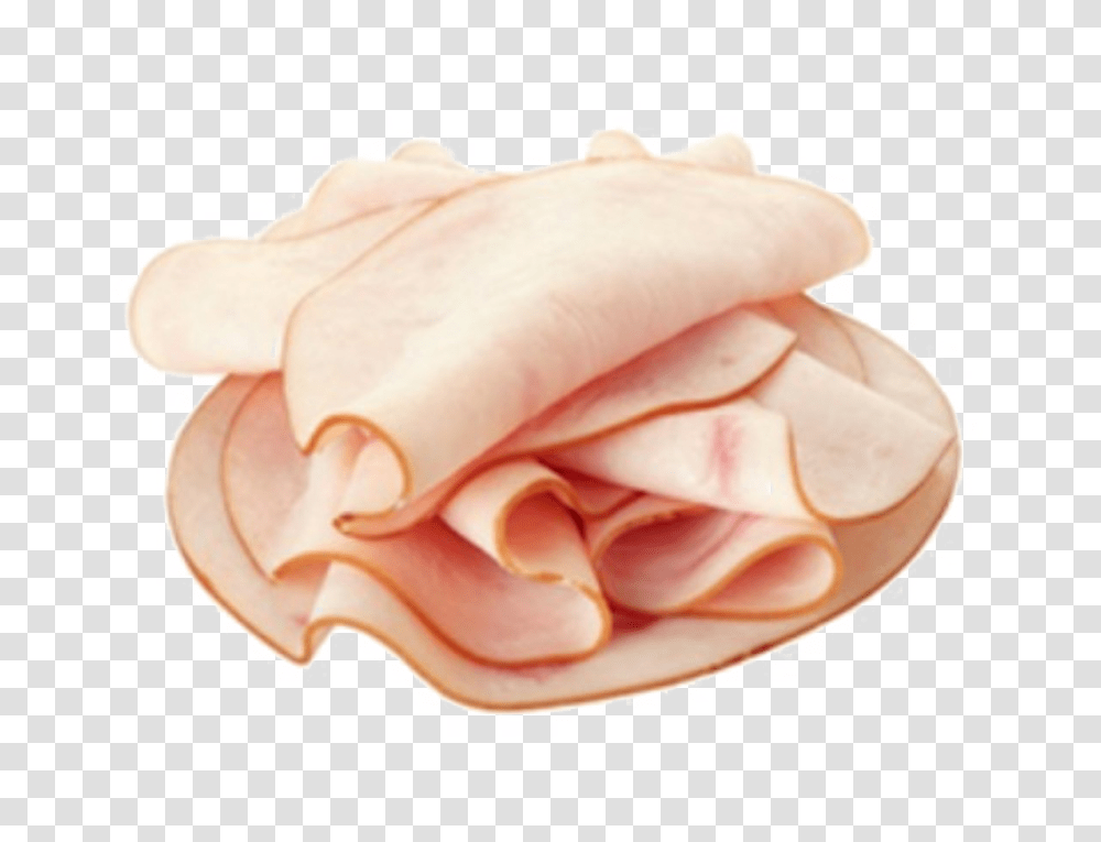Download Sliced Ham Image Turkey Lunch Sliced Turkey Breast, Pork, Food, Person, Human Transparent Png