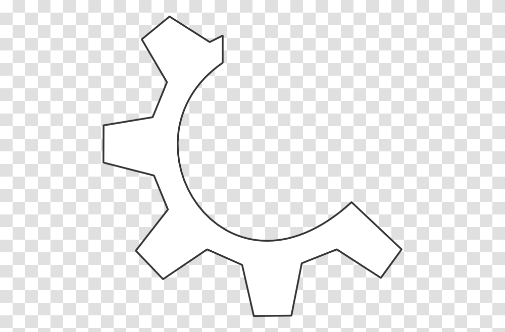 Download Small Gear Logo White, Machine, Cross, Symbol, Axe Transparent Png
